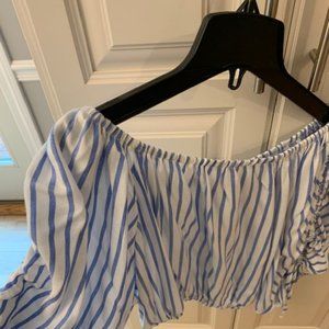 Blue and White Free People Top brand new with tags